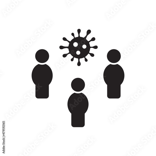Social distance icon ( vector illustration )