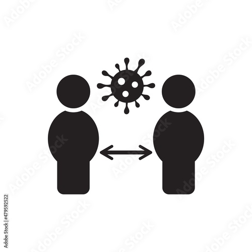 Social distance icon ( vector illustration )