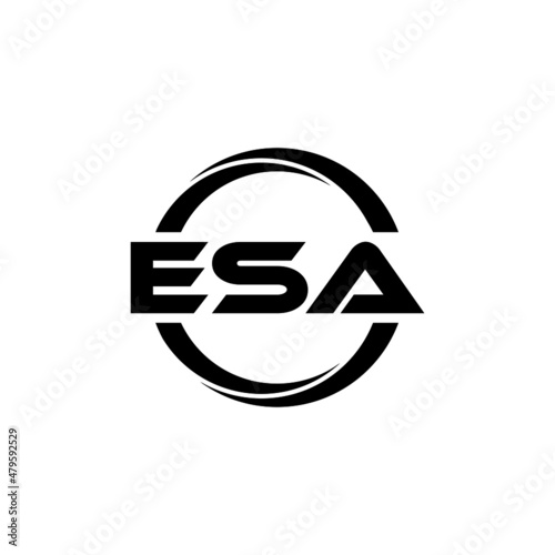ESA letter logo design with white background in illustrator, vector logo modern alphabet font overlap style. calligraphy designs for logo, Poster, Invitation, etc.	