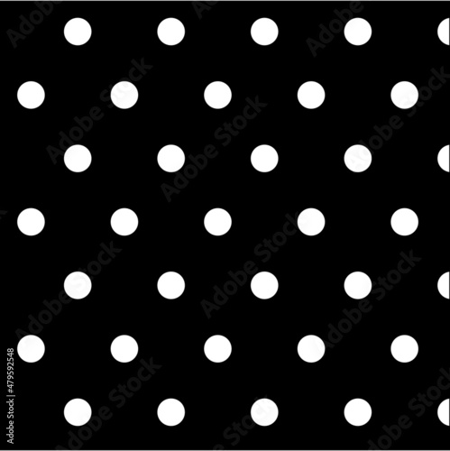 Seamless pattern black and white dots