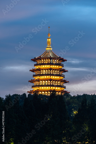 leifeng pagoda in hangzhou china photo