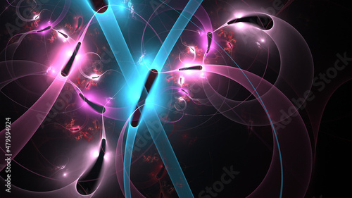 Fototapeta Naklejka Na Ścianę i Meble -  Beautiful abstract background for art projects, cards, business, posters. 3D illustration, computer-generated fractal