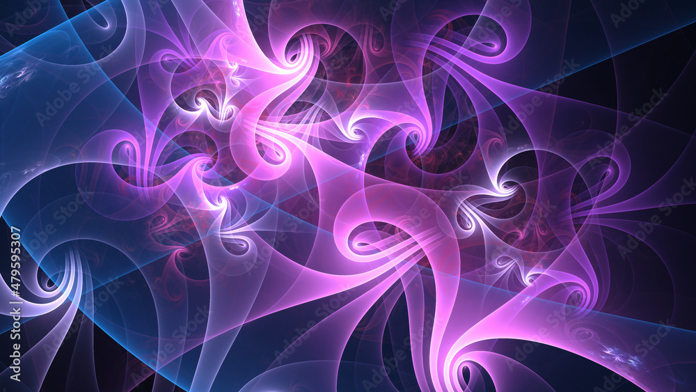 Obraz premium Beautiful abstract background for art projects, cards, business, posters. 3D illustration, computer-generated fractal