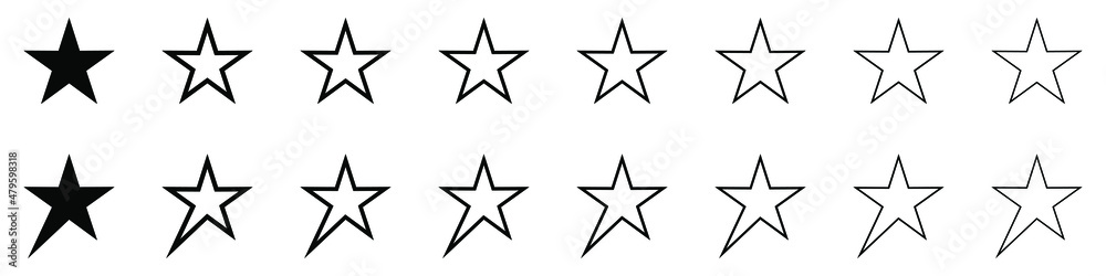 Star icon collection. Different stars set. Vector Star icon collection. Different stars set. Vector