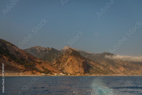 sunrise in the mountains on the island of crete greece