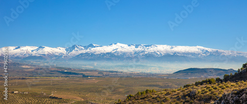 Panoramic of Sierra nevada mountain in Spain © M.studio
