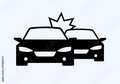 Car crush icon. Transport. Vector line icon for Business and Advertising