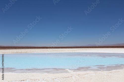 Hidden lagoons Baltinache  Lagunas Escondidas de Baltinache  Atacama Desert  Chile. South America.