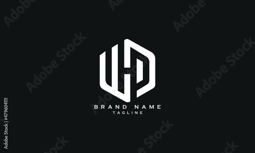 WHP, WHD, WD, DW, Abstract initial monogram letter alphabet logo design