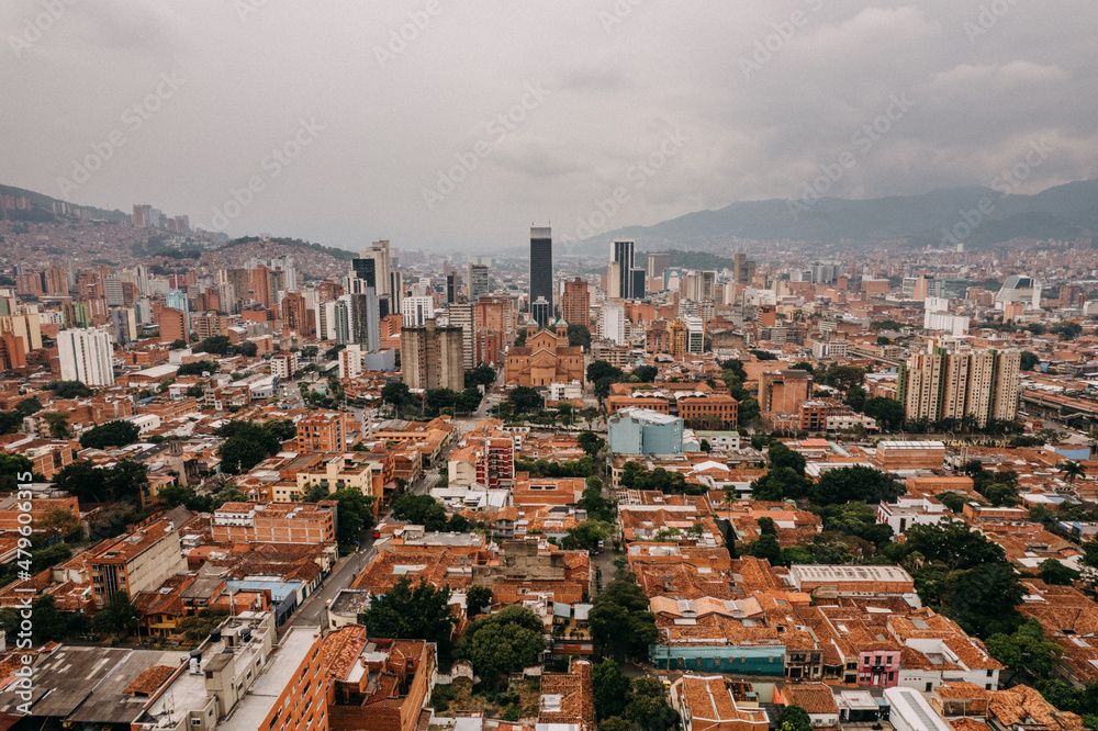 Obraz premium Aerial view Medellin, Colombia