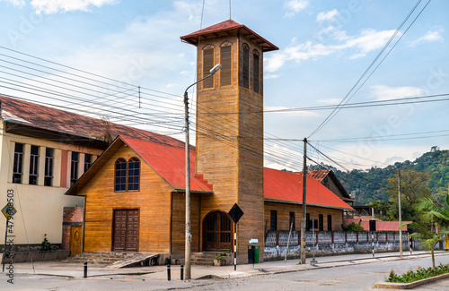 Wooden church in Villa Rica, Peruvian Amazonia photo
