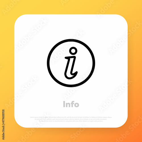 Information icon vector. Info and Faq icon symbol. Info sign, information icon vector illustrationn