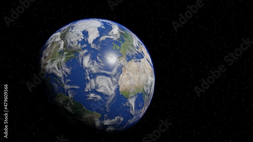 earth, planet, world in space