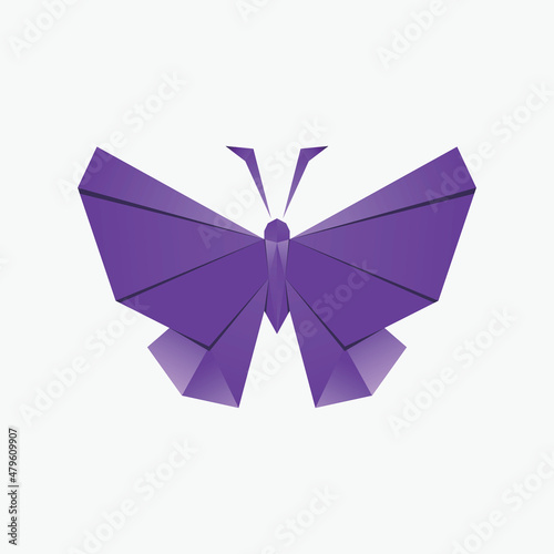 Polygon butterfly, poly low animal, polygonal geometric triangle