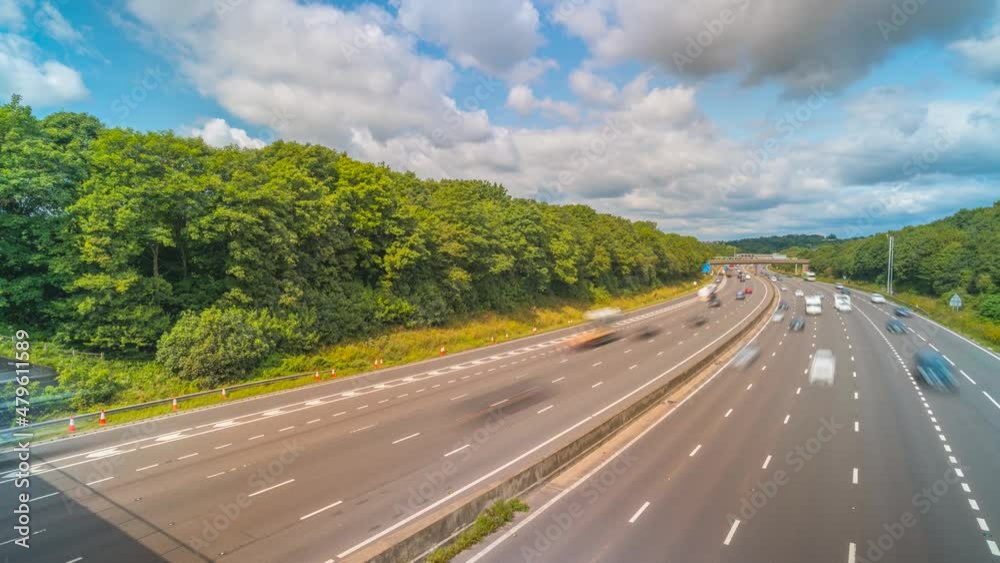 Time lapse of traffic on the M1 in Derbyshire Time lapse of traffic on the M1 in Derbyshire