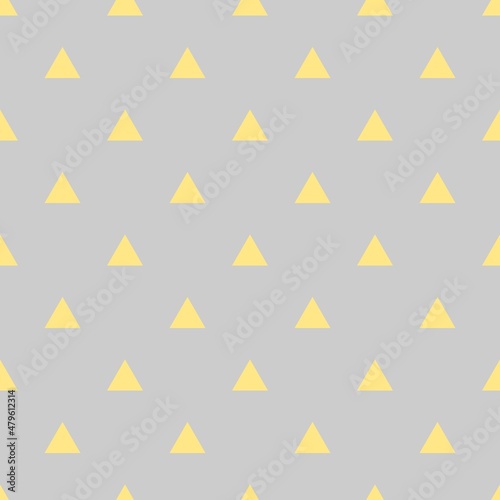 Free Download Tile vector pattern with yellow triangles on grey background - GFXLoad