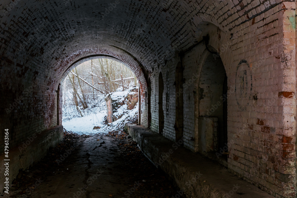 old abandoned fortress tunnel