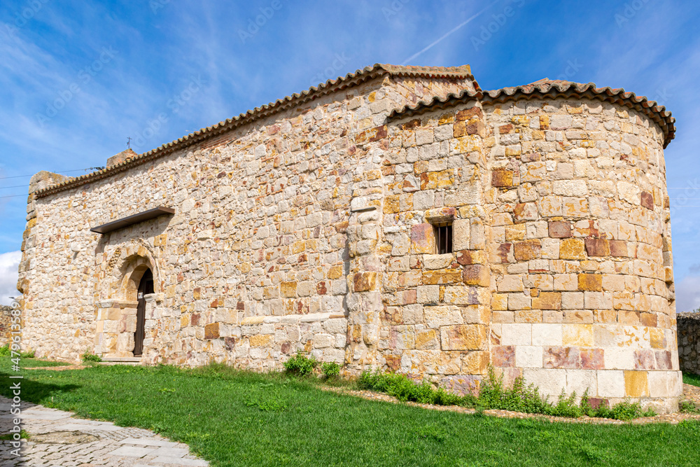 Medieval Romanesque church of Santiago de los Caballeros in Zamora, Spain.