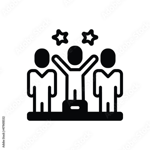 Black solid icon for prominent