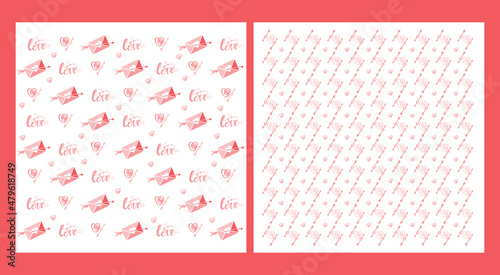 romantic design pattern elements as material for valentine designs or romantic things.