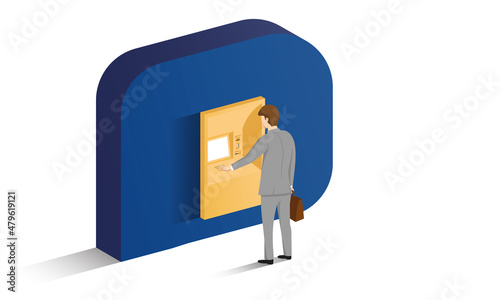Male Employee atm withdrawal