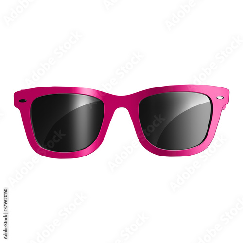 Pink front sunglasses with black lenses