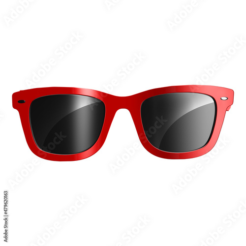 Red front sunglasses with black lenses