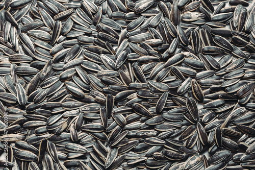 Sunflower seeds with light stripes.