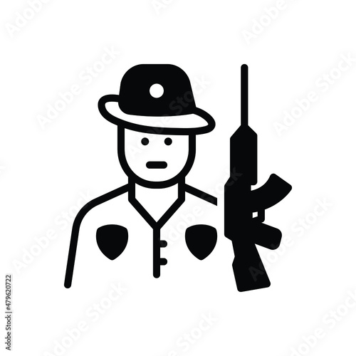 Black solid icon for hunter