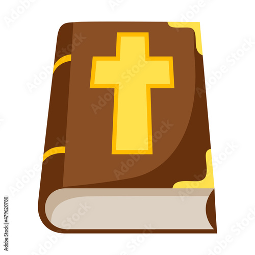 Illustration of Holy Bible. Religious Easter symbol of celebration. Icon for design.