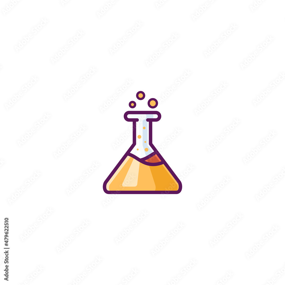 Erlenmeyer Icon Illustration Vector, Chemical Lab tools icon. Erlenmeyer Icon Illustration Vector, Chemical Lab tools icon.