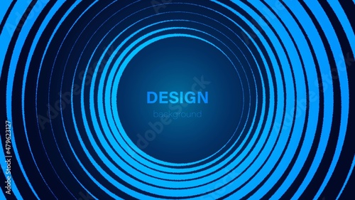 Vector abstract background. Color tunnel design. Texture of circles twisted into spiral, hypnosis, maze. Design of banner, poster for website, frame for social networks.