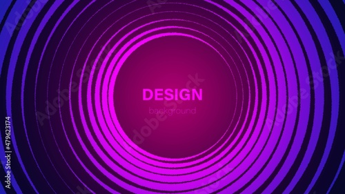 Vector abstract background. Color tunnel design. Texture of circles twisted into spiral, hypnosis, maze. Design of banner, poster for website, frame for social networks.