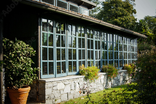 Old cottage with beatiful windows