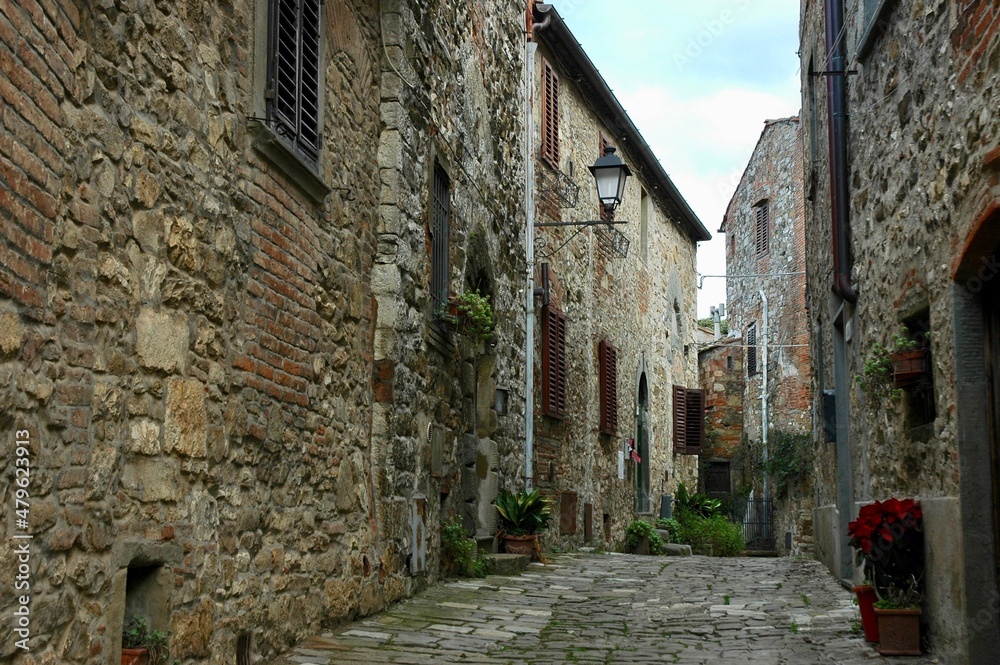 Montefioralle ( Greve in Chianti - Firenze ). Bellissimo borgo medievale realizzato intorno ad un castello del XI secolo
