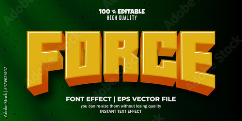 force editable text effect