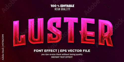 luster editable text effect