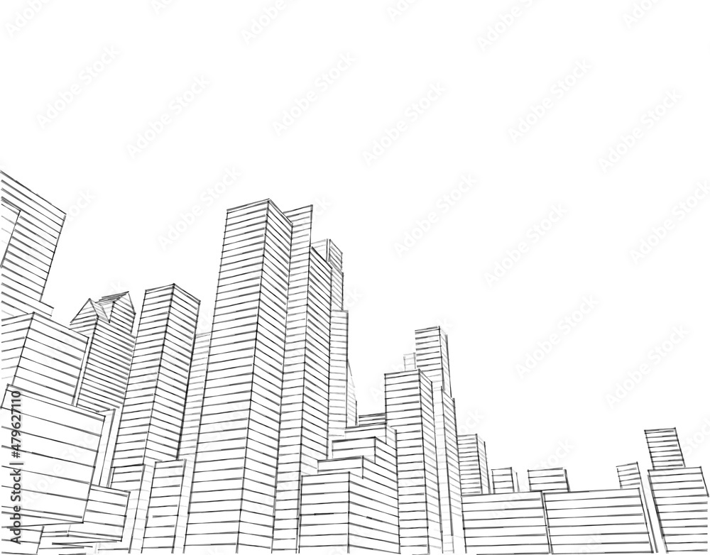 sketch of the city