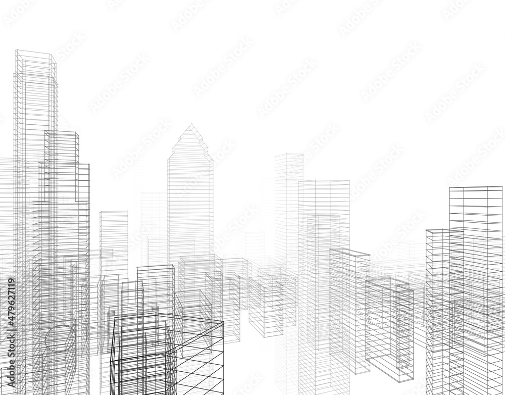 abstract city skyline