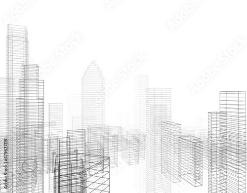 abstract city skyline