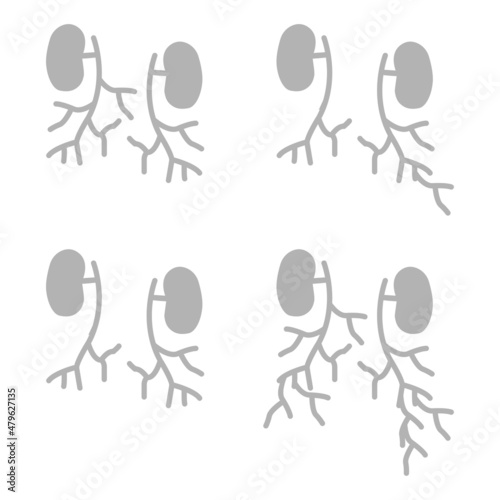 circulatory system icon on a white background, vector illustration