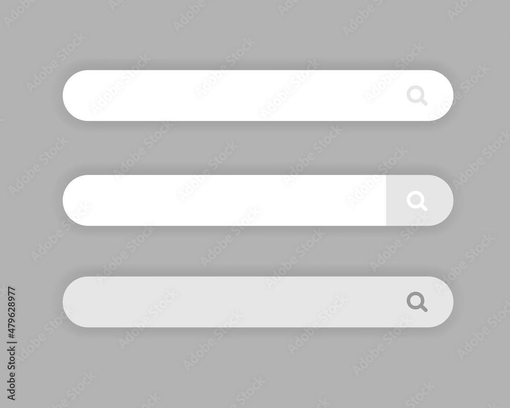 Search bar Set. Search line or field. Vector element for web design. Search bar Set. Search line or field. Vector element for web design.