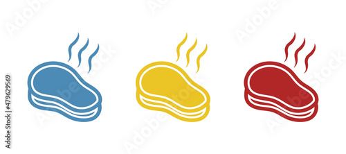 meat icon on a white background, vector illustration