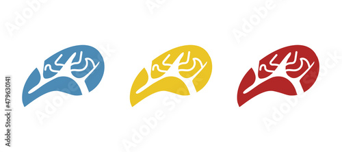 meat icon on a white background, vector illustration