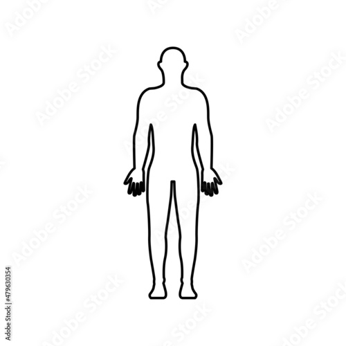 human icon on a white background, vector illustration