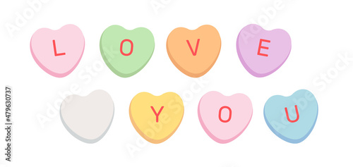 Sweet heart shape candy.