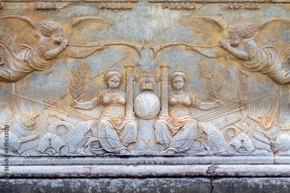 Wall in Palace of Carlos V, Granada - Spain