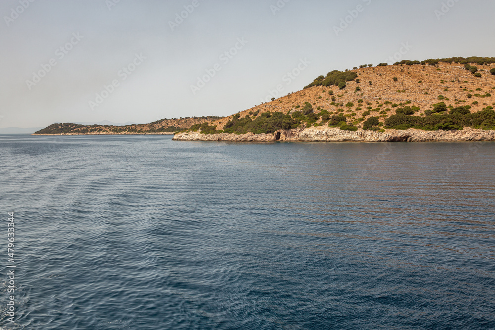 Rocky coast near Igoumenitsa, Greece.