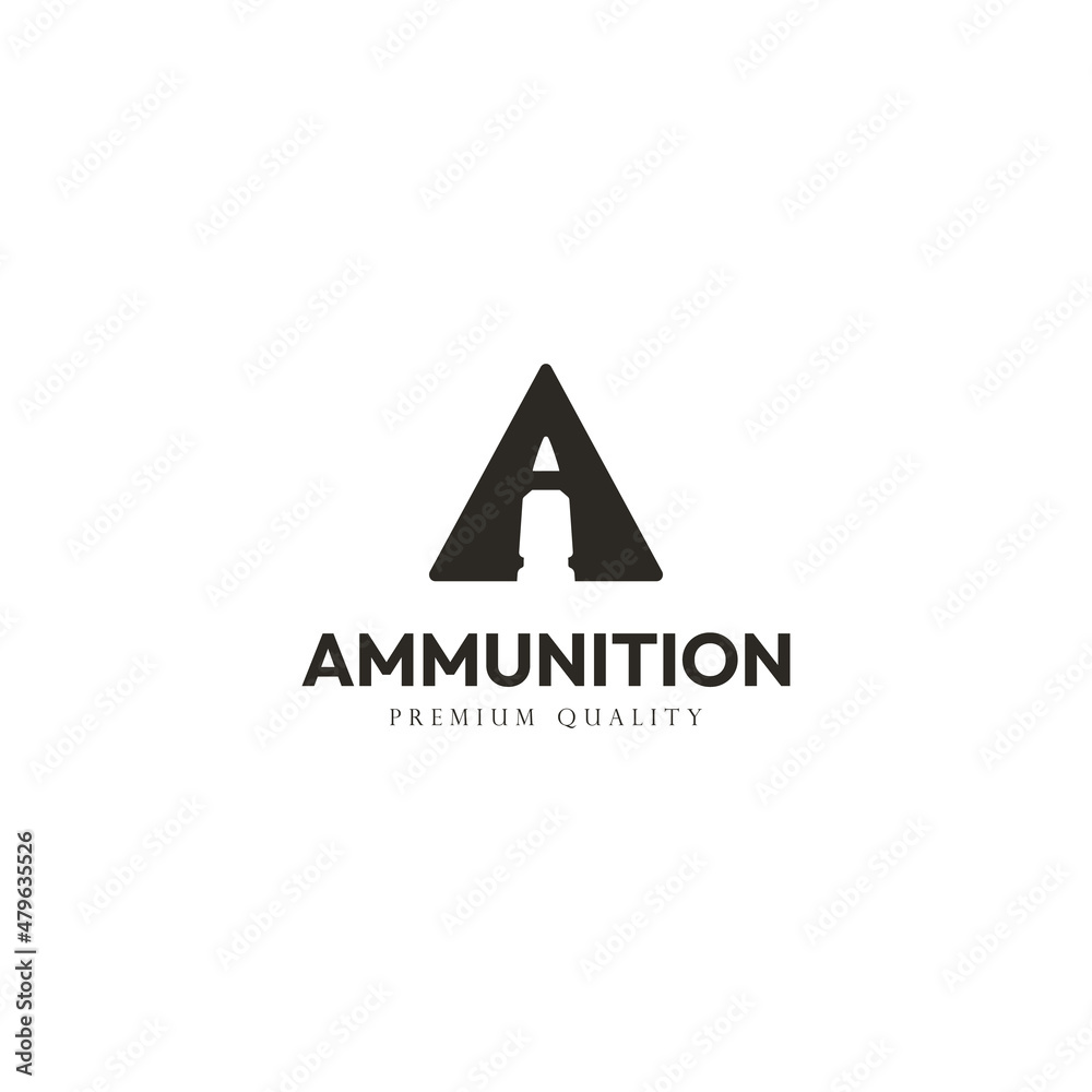 Initial letter a bullet logo vector icon symbol minimal illustration design Initial letter a bullet logo vector icon symbol minimal illustration design