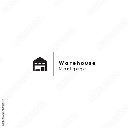 Warehouse storage logo vector vintage illustration design, minimal logo